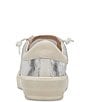 Color:Chrome Distressed Leather - Image 3 - Zina Metallic Leather Sneakers