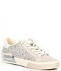Color:Ivory Suede - Image 1 - Zina Suede and Crystal Embellished Sneakers