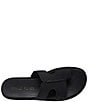 Color:Black - Image 4 - Addara Crepe Elastic Toe Ring Slide Sandals