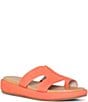 Color:Coral - Image 1 - Addara Nubuck Suede Chunky Toe Ring Sandals