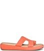 Color:Coral - Image 2 - Addara Nubuck Suede Chunky Toe Ring Sandals