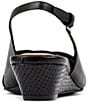 Donald Pliner Barbee Python Print Leather Pointed Toe Slingback Wedge Pumps - Image 3