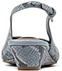 Donald Pliner Barbee Python Print Leather Pointed Toe Slingback Wedge Pumps - Image 3