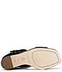 Color:Black - Image 5 - Bellville Crocodile Embossed Leather Wedge Sandals