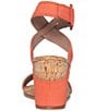 Color:Coral - Image 3 - Bellville Suede Wedge Sandals