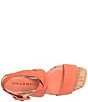 Color:Coral - Image 4 - Bellville Suede Wedge Sandals