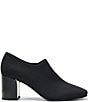 Color:Black - Image 2 - Chelsie Stretch Crepe Square Toe Block Heel Shooties