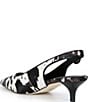 Donald Pliner Cowhair Slingback Pointed Kitten Heel Pumps - Image 3