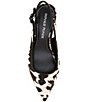 Donald Pliner Cowhair Slingback Pointed Kitten Heel Pumps - Image 5