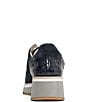 Color:Navy - Image 3 - Daisy Suede Wedge Lace-Up Sneakers
