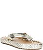 Donald Pliner Dasara Leather Woven Platform Thong Sandals - Image 6