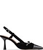 Donald Pliner Enthuse Suede Crocodile Embossed Cap Toe Slingback Pumps - Image 2