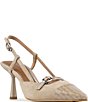 Donald Pliner Enthuse Suede Slingback Kitten Heel Pumps - Image 1