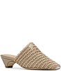 Donald Pliner Gillespie Stretch Macrame Croco Kitten Heel Mules - Image 1
