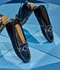 Color:Black - Image 6 - Giovanna Crocodile Embossed Patent Leather Drivers
