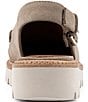 Color:Taupe - Image 3 - Halie Suede Slingback Penny Loafers