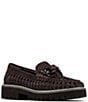 Donald Pliner Hansine Woven Suede Bit Strap Lugged Loafers - Image 1