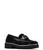 Donald Pliner Hansine Woven Suede Bit Strap Lugged Loafers - Image 1