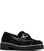 Donald Pliner Hansine Woven Suede Bit Strap Lugged Loafers - Image 1
