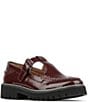 Donald Pliner Helaina Crinkle Patent Leather T-Strap Lugged Loafers - Image 6