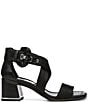 Color:Black - Image 2 - Helen Crepe Elastic Dress Sandals