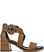 Color:Biscotti - Image 2 - Helen Suede Lizard Leather Embossed Sandals