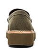Color:Military Green - Image 3 - Helio Suede Hardware Detail Lug Sole Platform Loafers