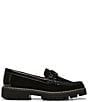 Color:Black - Image 2 - Helio Suede Hardware Patent Detail Lug Sole Platform Loafers