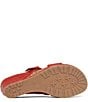 Color:Persimmon - Image 5 - Irini Patent Crocodile Embossed Cork Wedge Sandals