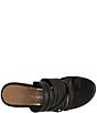 Color:Black - Image 4 - Ithaca Leather Platform Wedge Toe Ring Sandals