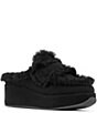 Donald Pliner Ivanna Suede Shearling Lined Platform Wedge Mules - Image 6