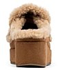 Donald Pliner Ivanna Suede Shearling Lined Platform Wedge Mules - Image 3