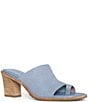 Color:Denim - Image 1 - Jin Leather Block Heel Toe Ring Slides