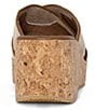 Color:Saddle - Image 3 - Jocelyn Jute Elastic Platform Cork Wedge Sandals