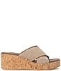 Color:Saddle - Image 2 - Jocelyn Jute Elastic Platform Cork Wedge Sandals