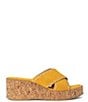 Color:Sungold - Image 2 - Jocelyn Suede Platform Cork Wedge Sandals