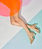 Color:Platino - Image 6 - Kaia Metallic Leather Fisherman Kitten Heel Sandals