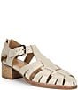 Donald Pliner Mariam Embossed Metallic Leather Back Zip Fisherman Sandals - Image 1