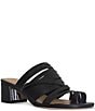 Color:Black - Image 1 - Marlow Strappy Leather Toe Ring Sandals