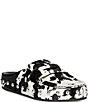 Donald Pliner Melodee Cow Print Calf Hair Studded Penny Loafer Mules - Image 1