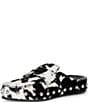 Donald Pliner Melodee Cow Print Calf Hair Studded Penny Loafer Mules - Image 4