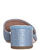 Color:Denim - Image 3 - Melros Pebbled Metallic Leather Toe Ring Sandals