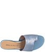 Color:Denim - Image 4 - Melros Pebbled Metallic Leather Toe Ring Sandals