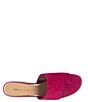 Color:Magenta - Image 4 - Melros Suede Toe Ring Block Heel Slide Sandals