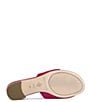 Color:Magenta - Image 5 - Melros Suede Toe Ring Block Heel Slide Sandals