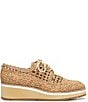 Color:Natural - Image 2 - Napoli Woven Wedge Oxfords