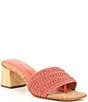 Color:Coral - Image 1 - Nayla Crochet Toe-Post Slide Sandals