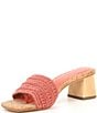 Color:Coral - Image 4 - Nayla Crochet Toe-Post Slide Sandals