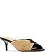 Donald Pliner Patrice Raffia Kitten Heel Dress Slide Sandals - Image 1