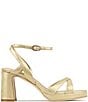 Donald Pliner Pheebe Metallic Suede Block Heel Dress Sandals - Image 2